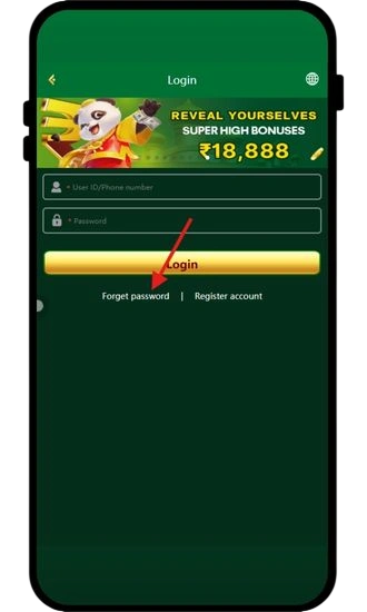 click on forgot password
