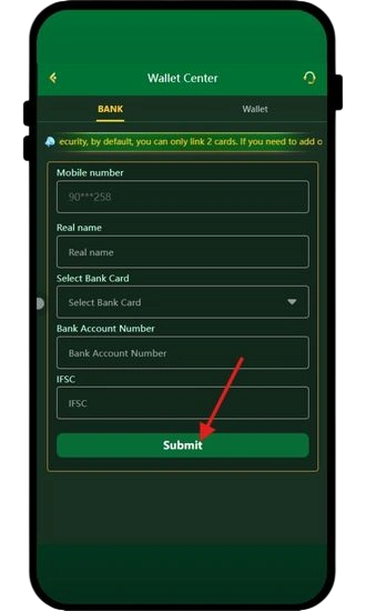 lick on submit button